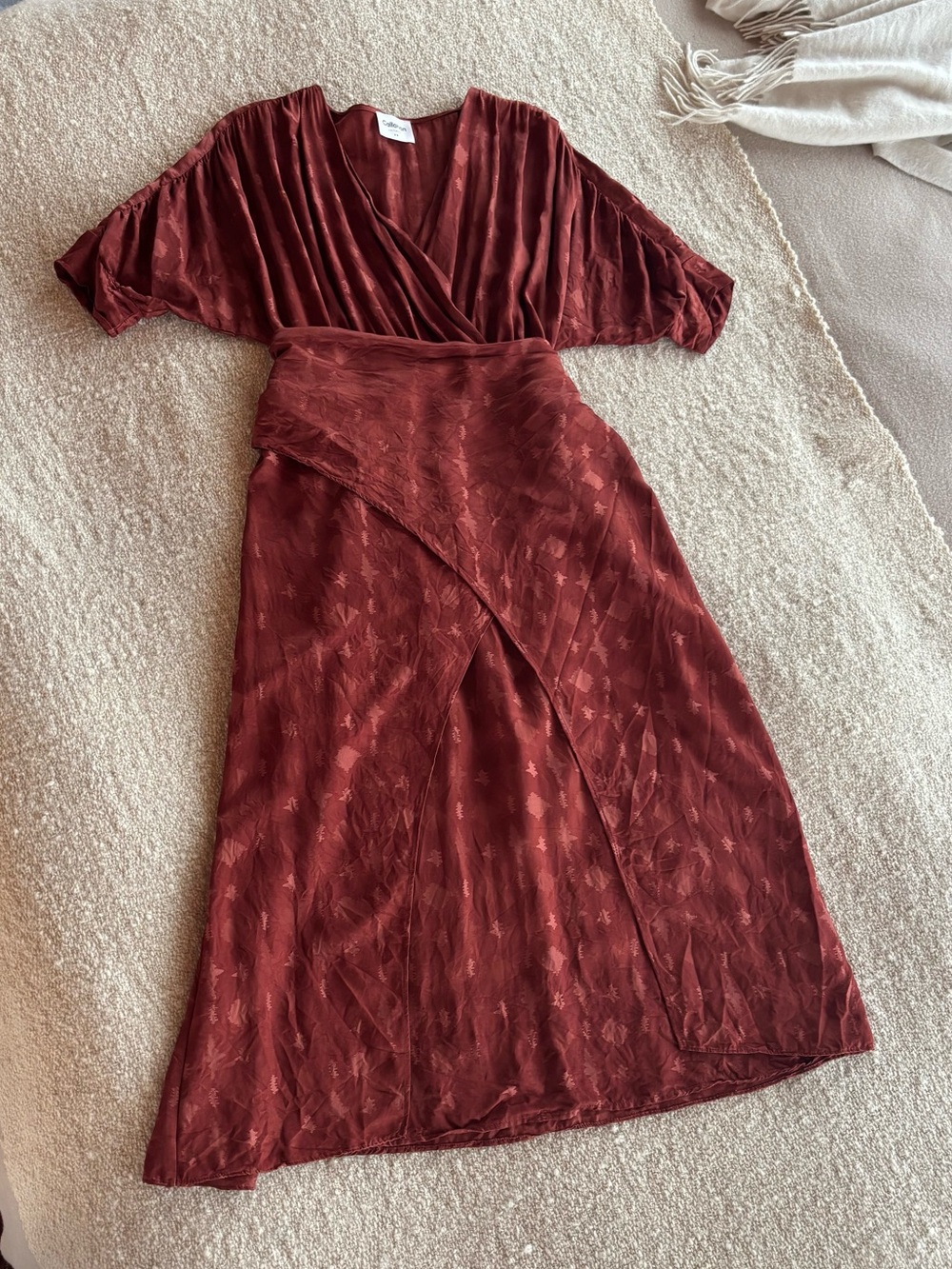 “Silk” Kimono Wrap Dress - Picture 1 of 12